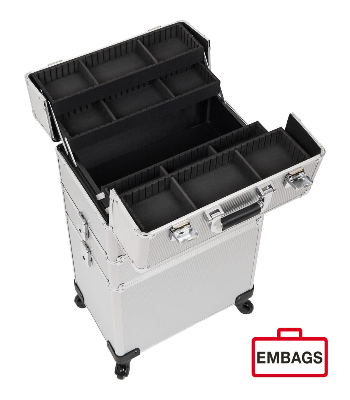 Aluminiumkoffer Etagenkoffer Profi Set silber - NEUES DESIGN Art. 6090 – Bild 5